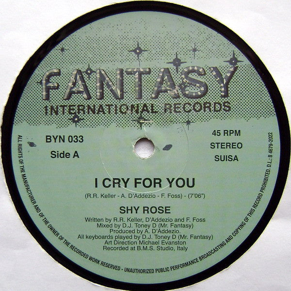 Shy Rose – I Cry For You (NUEVO, SELLADO)