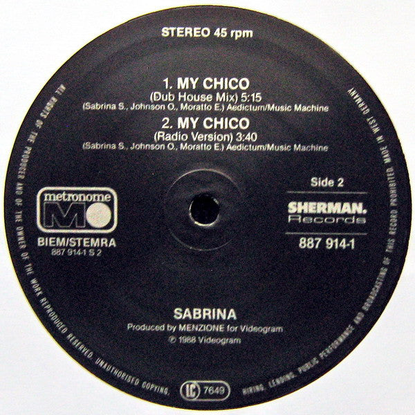 Sabrina – My Chico (NM, FUNDA VG+) BOX24