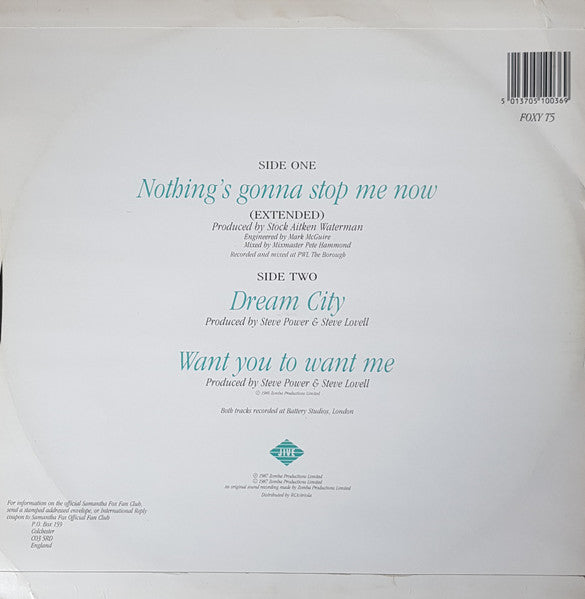 Samantha Fox – Nothing's Gonna Stop Me Now (NM, FUNDA VG+) BOX20