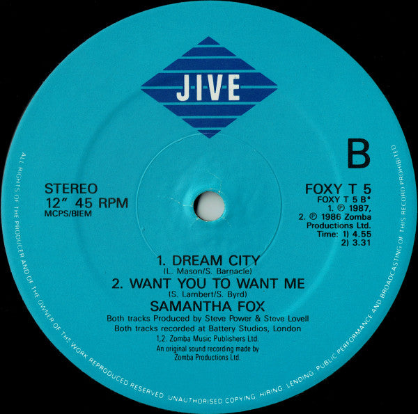 Samantha Fox – Nothing's Gonna Stop Me Now (NM, FUNDA VG+) BOX20