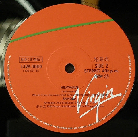 Sandra – In The Heat Of The Night / JAPONES Incluye OBI & INSERT (NM) BOX29