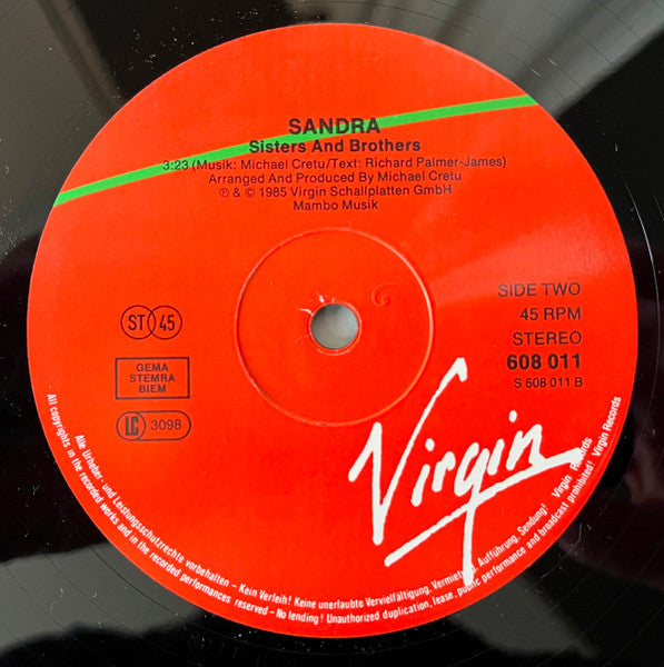 Sandra – Little Girl (EX, FUNDA VG+)