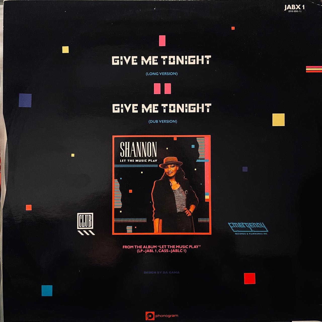 Shannon – Give Me Tonight (NM, FUNDA EX)