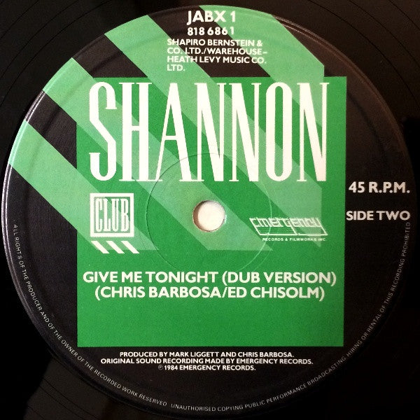 Shannon – Give Me Tonight (NM, FUNDA EX)