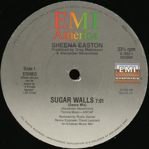 Sheena Easton – Sugar Walls (Dance Mix) (EX)