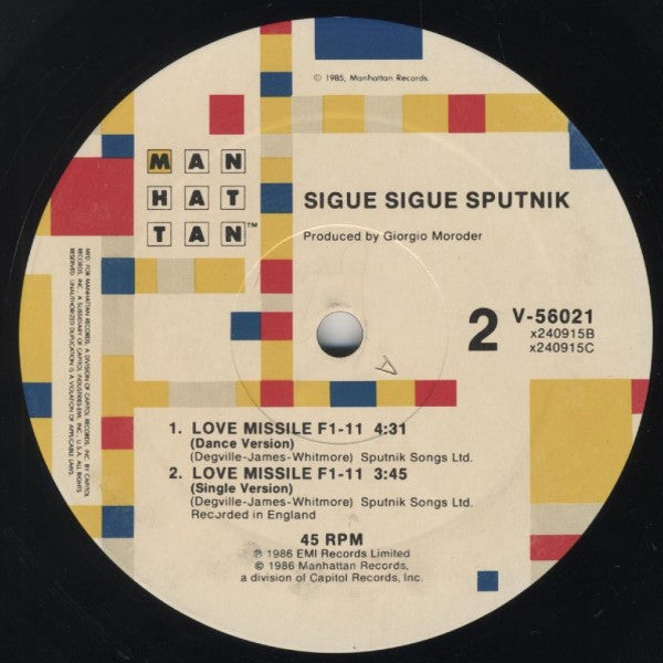 Sigue Sigue Sputnik – Love Missile F1-11 (MINT, NUEVO-SELLADO DE ÉPOCA) BOX36