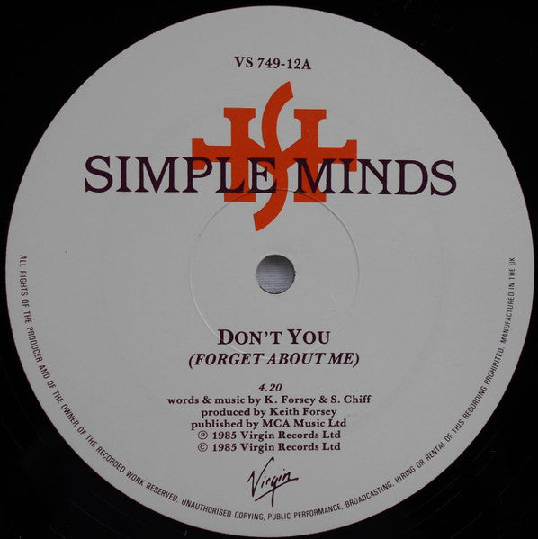 Simple Minds – Don't You [Forget About Me] (EX)