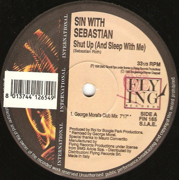 Sin With Sebastian – Shut Up (And Sleep With Me) (VG+) Box30