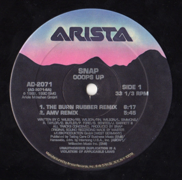 Snap – Ooops Up-  Believe The Hype (NM, FUNDA VG+) BOX26