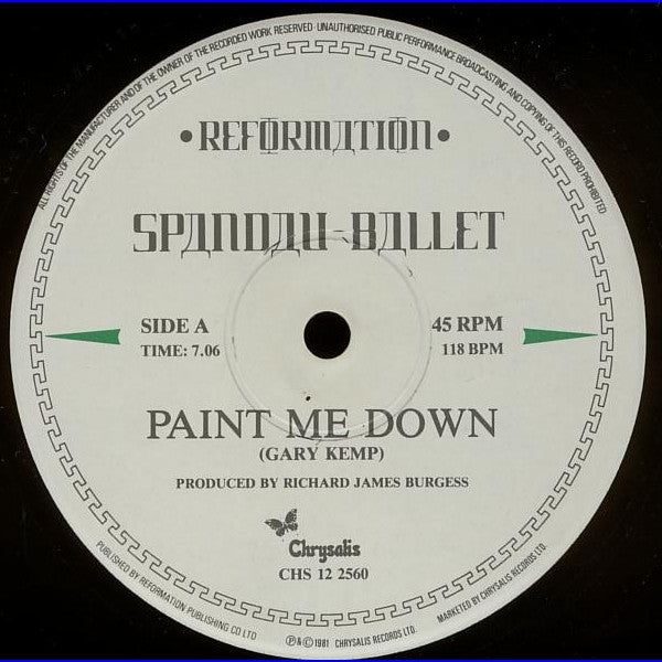 Spandau Ballet – Paint Me Down (NM, FUNDA EX)
