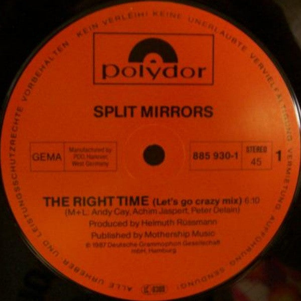 Split Mirrors – The Right Time (Let's Go Crazy Mix) (NM, FUNDA VG+) BOX30