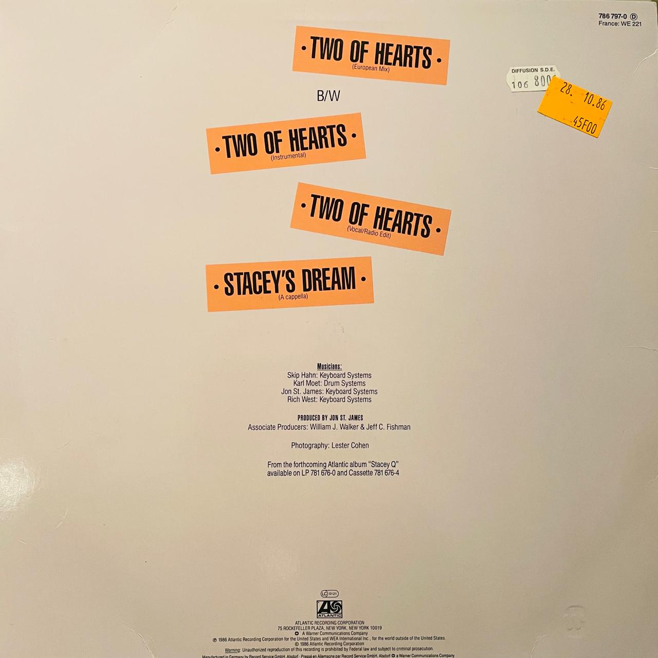Stacey Q – Two Of Hearts [European Mix] (EX)
