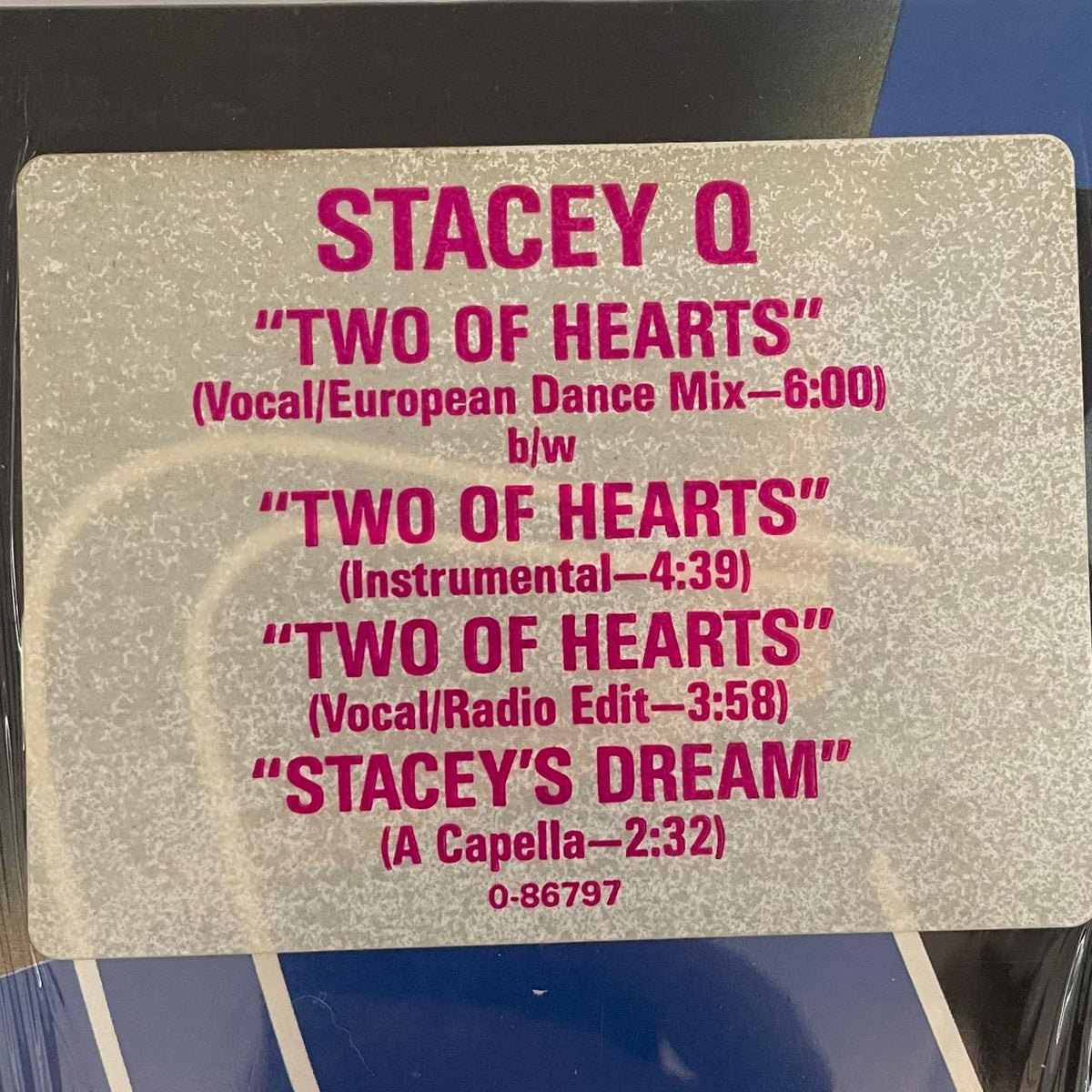 Stacey Q – Two Of Hearts (European Mix) (NM, FUNDA VG+) BOX18