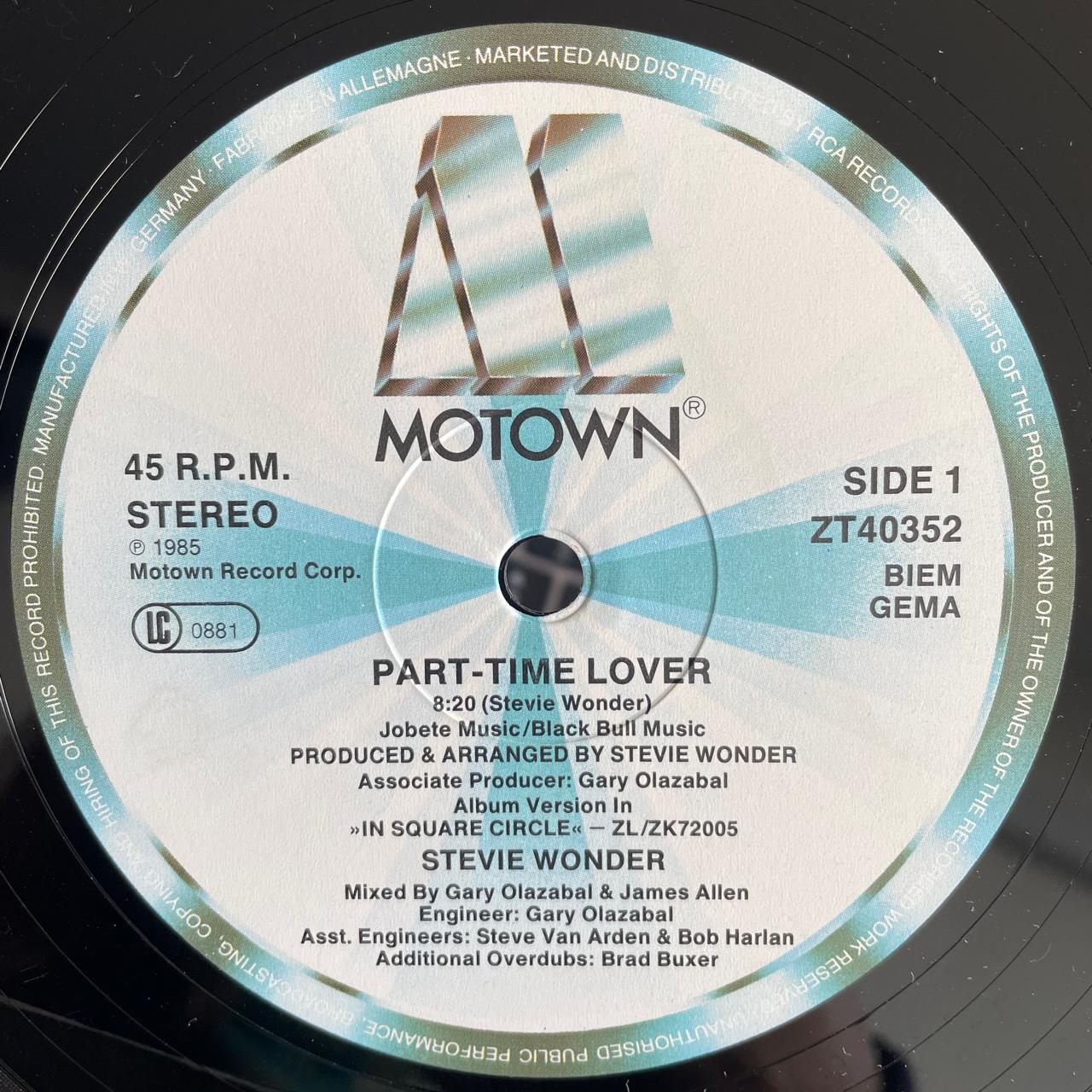 Stevie Wonder – Part-Time Lover (NM, FUNDA VG+)
