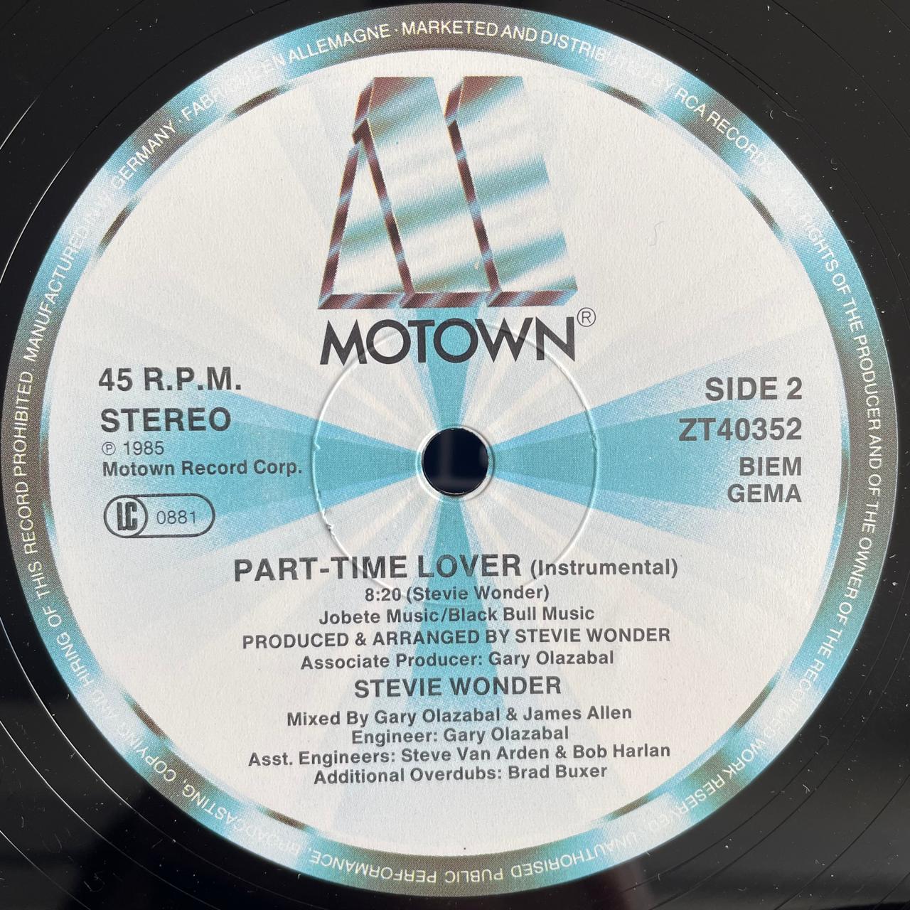 Stevie Wonder – Part-Time Lover (NM, FUNDA VG+)