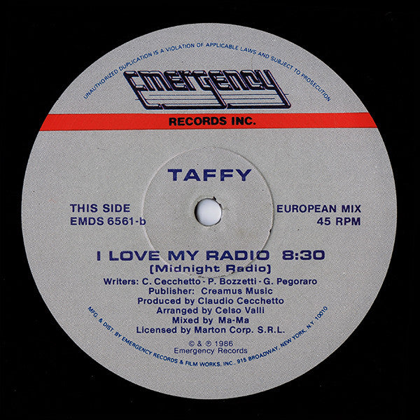 Taffy – I Love My Radio (Midnight Radio) (NM, FUNDA VG+) BOX18