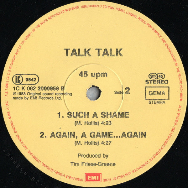 Talk Talk – Such A Shame (NM, FUNDA VG+) BOX32