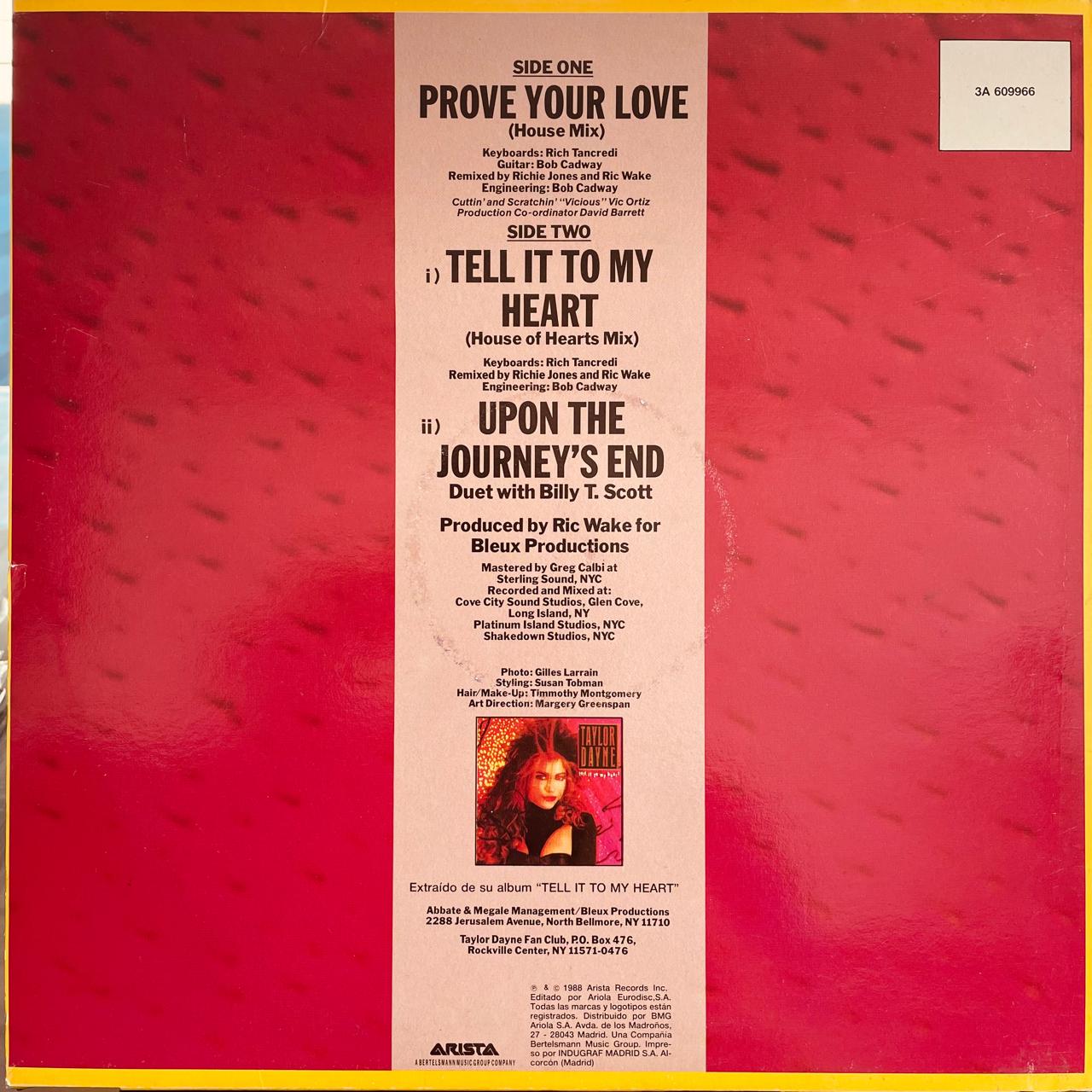 Taylor Dayne – Prove Your Love (House Mix) (NM, FUNDA EX)