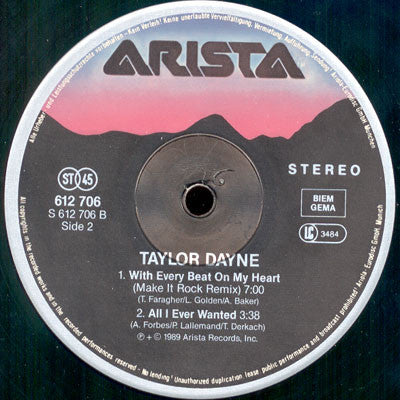 Taylor Dayne – With Every Beat Of My Heart (NM, FUNDA VG+) BOX33