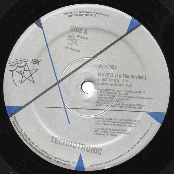 Technotronic Featuring Ya Kid K – Move It (To The Rhythm) (NM) BOX31