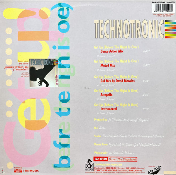 Technotronic – Get Up! (Before The Night Is Over) (NM, FUNDA EX) BOX28