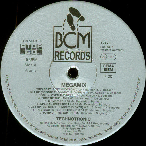 Technotronic – Megamix (NM, FUNDA VG+) BOX28