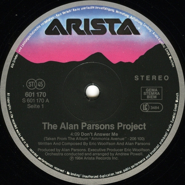 The Alan Parsons Project – Don't Answer Me (NM) BOX3