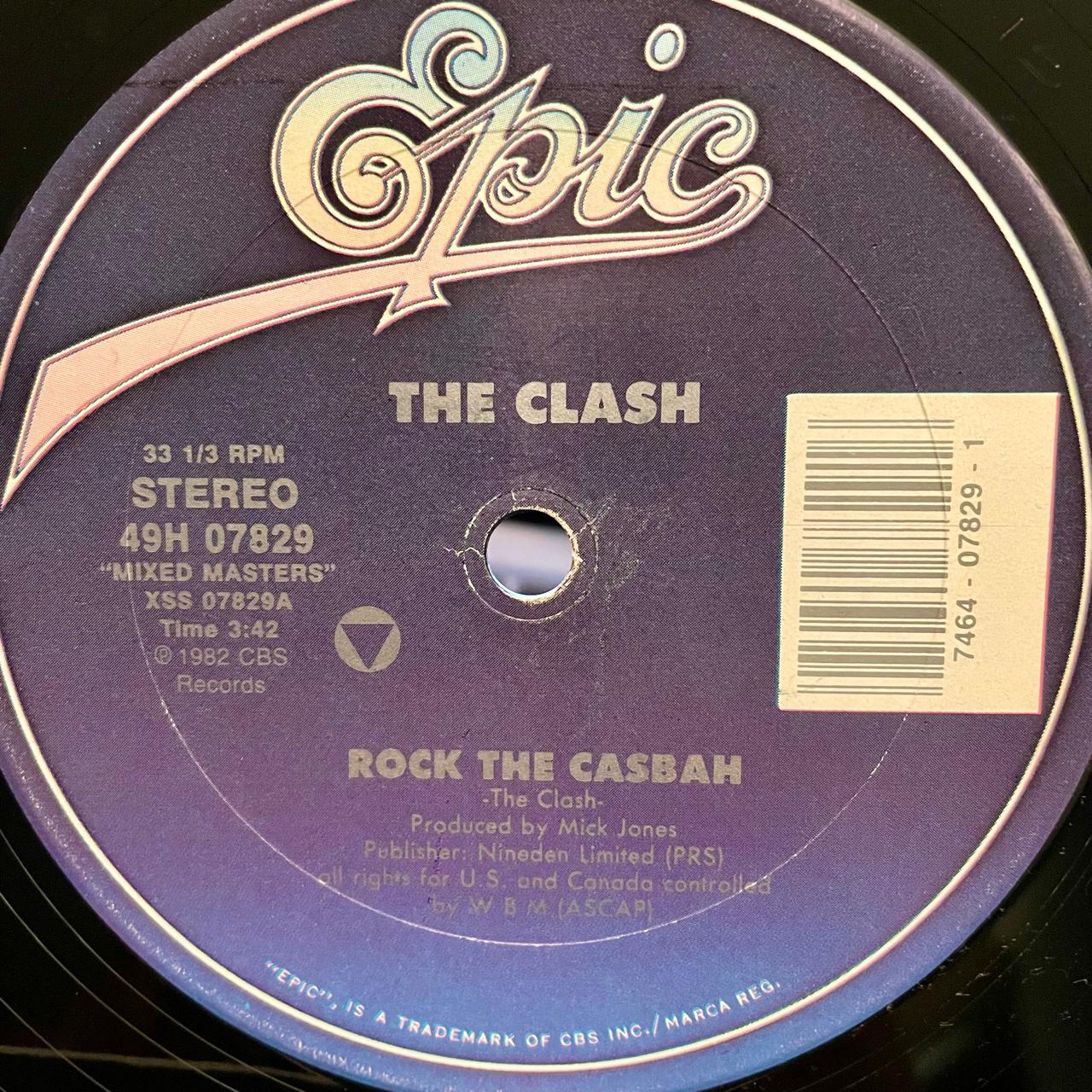 The Clash – Rock The Casbah (VG+, FUNDA RINGWEAR) BOX18