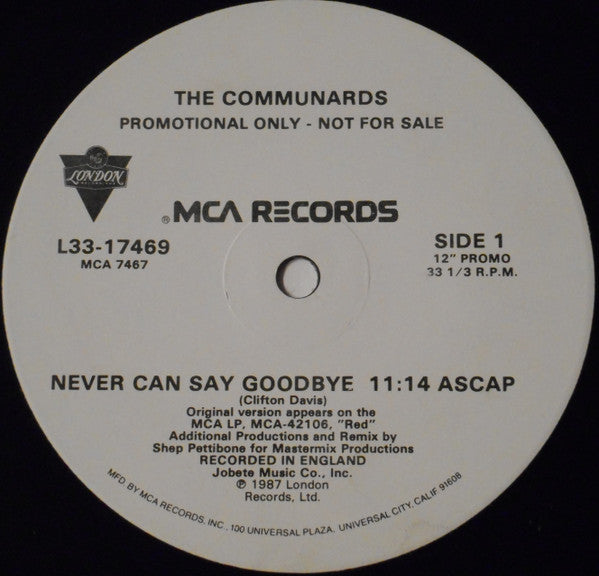The Communards – Never Can Say Goodbye (EX, Funda Generic) [Version 11:14] Box36