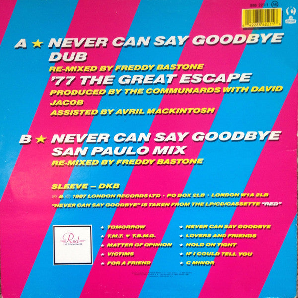 The Communards – Never Can Say Goodbye (Remix) (EX, FUNDA VG+) BOX16