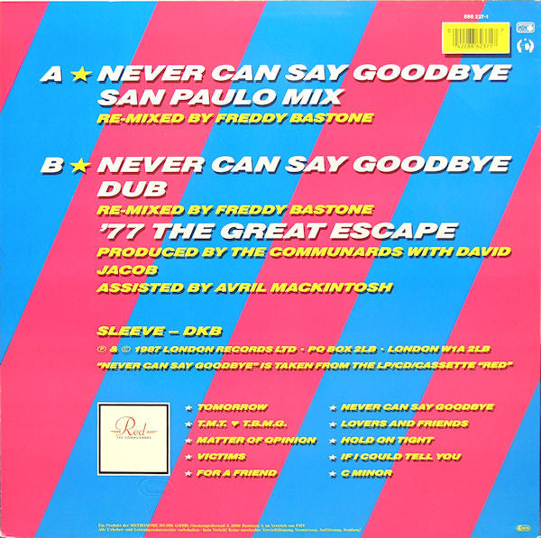 The Communards – Never Can Say Goodbye (Remix) (EX) BOX4