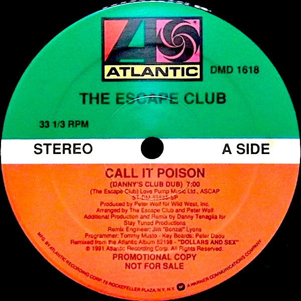 The Escape Club – Call It Poison (NM, Funda Generic) BoxE1