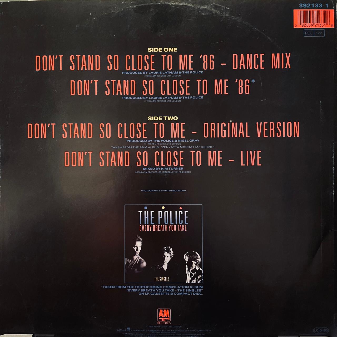 The Police – Don't Stand So Close To Me '86 (NM, FUNDA VG+)