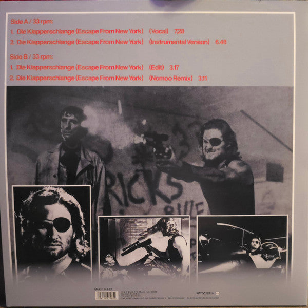 The Splash Band – John Carpenter's Die Klapperschlange (Escape From New York) / NUEVO, NO SELLADO (MINT, FUNDA NM) BOX29