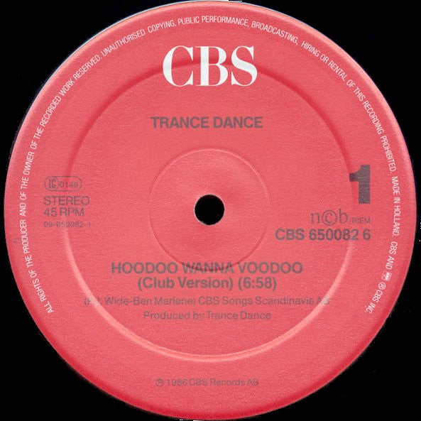 Trance Dance – Hoodoo Wanna Voodoo (NM, FUNDA EX)