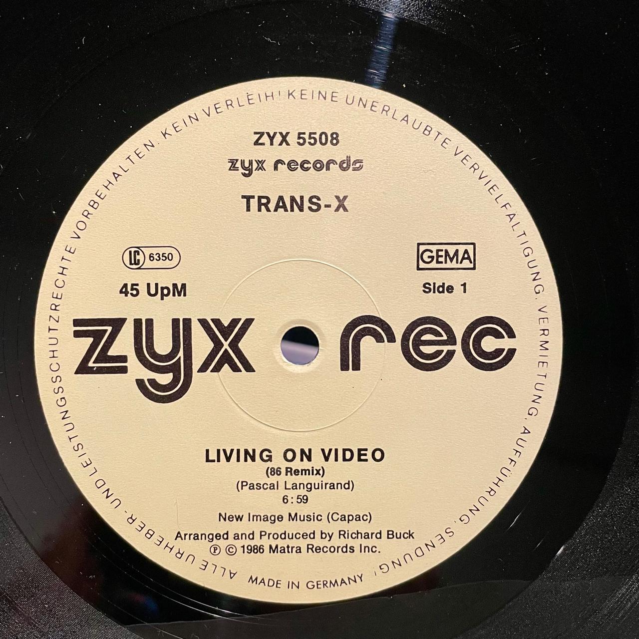 Trans-X – Living On Video - Remix (EX, FUNDA VG+) BOX3