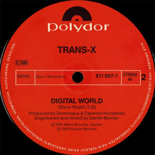 Trans-X – Living On Video / Digital World (NM, FUNDA EX)