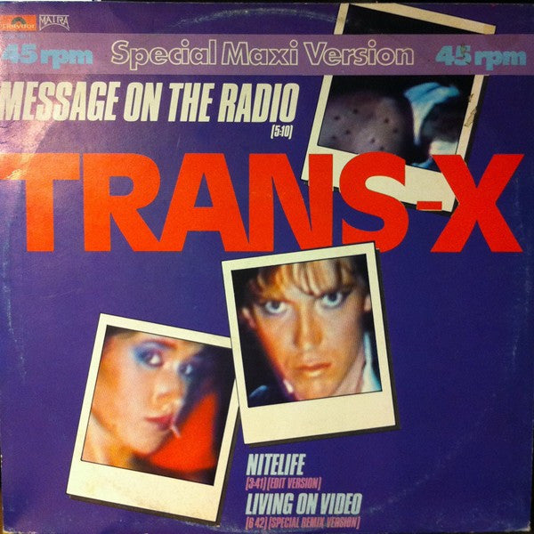 Trans-X – Message On The Radio (EX, Funda VG+) Box38