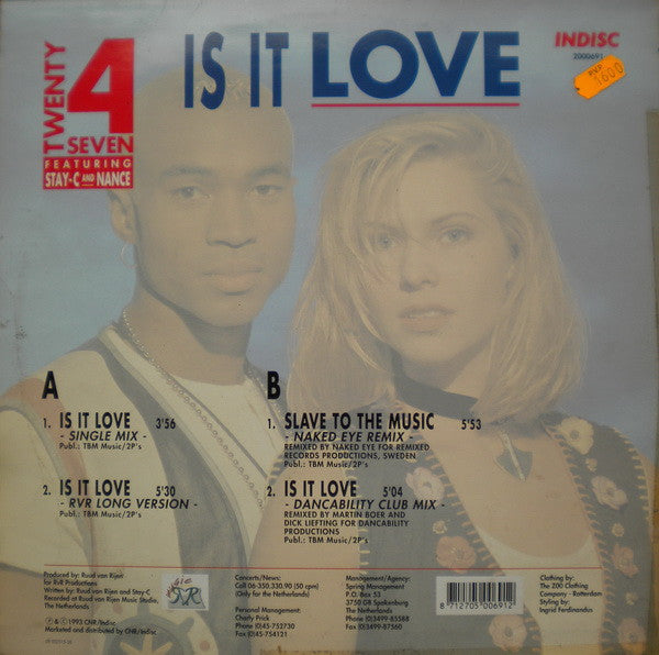 Twenty 4 Seven Featuring Stay-C And Nance – Is It Love (VG+) BOX12