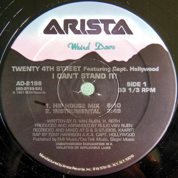 Twenty 4th Street Featuring Capt. Hollywood – I Can't Stand It! (NUEVO, SELLADO DE ÉPOCA) BOX30