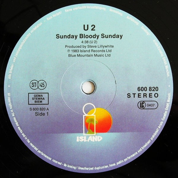 U2 – Sunday Bloody Sunday (VG+) BOX29