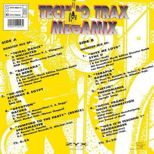 Various – Techno Trax Megamix (NM, FUNDA EX) BOX28