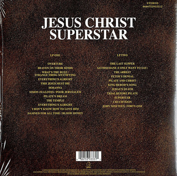Various, Andrew Lloyd Webber & Tim Rice – Jesus Christ Superstar (A Rock Opera) / DISCO DOBLE (NUEVO, SELLADO) BOXV42