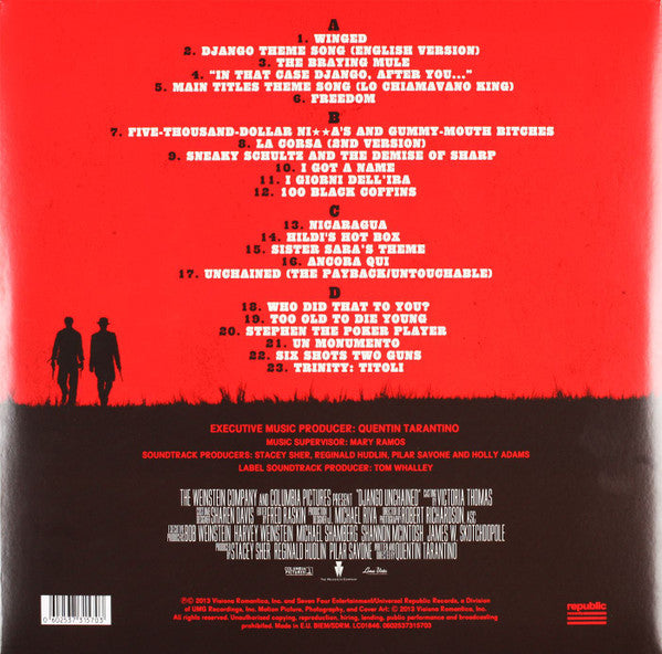 Various – Django Unchained (Original Motion Picture Soundtrack) / DISCO DOBLE (NUEVO, SELLADO) BOXV52