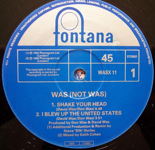 Was (Not Was) – Shake Your Head (NM, FUNDA VG+) BOX33