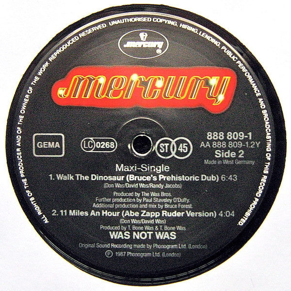 Was (Not Was) – Walk The Dinosaur (VG+) BOX25