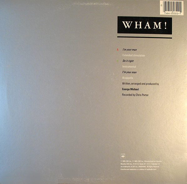 Wham! – I'm Your Man (VG+) BOX36