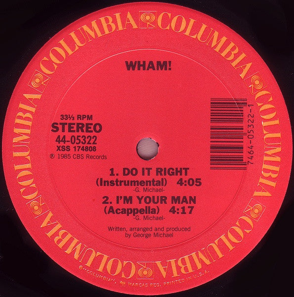 Wham! – I'm Your Man (VG+) BOX36