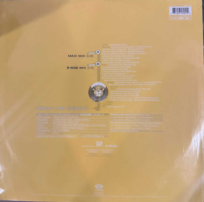 Masterboy – Show Me Colours (NM) BOX25