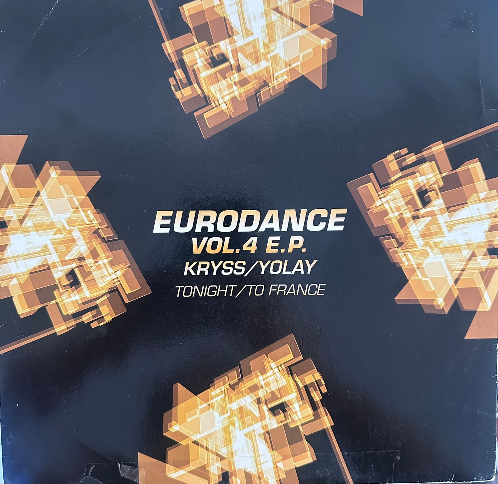 Kryss / Yolay – Eurodance Vol.4 E.P (VG+  Funda reparada con scotch, ver imagen VG+)  BOX18